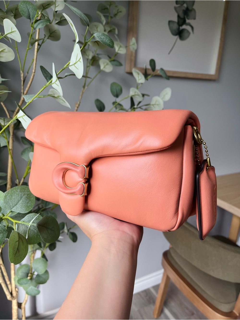 Coach Pillow Tabby 26 Coral